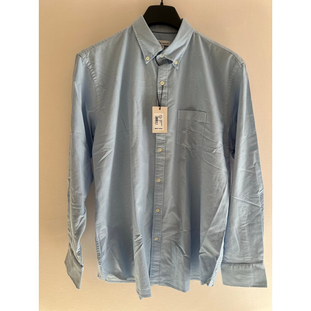 NWT Peter Millar Seaside Collection Chambray Blue 100% Cotton Button-down XL